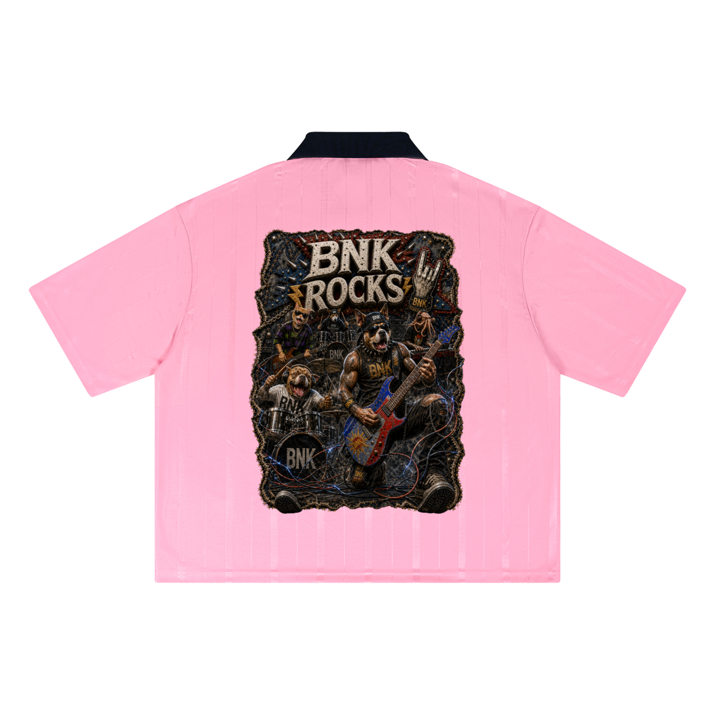 BNKN GOLD ROCKS Unisex Striped Boxy Soccer Jersey