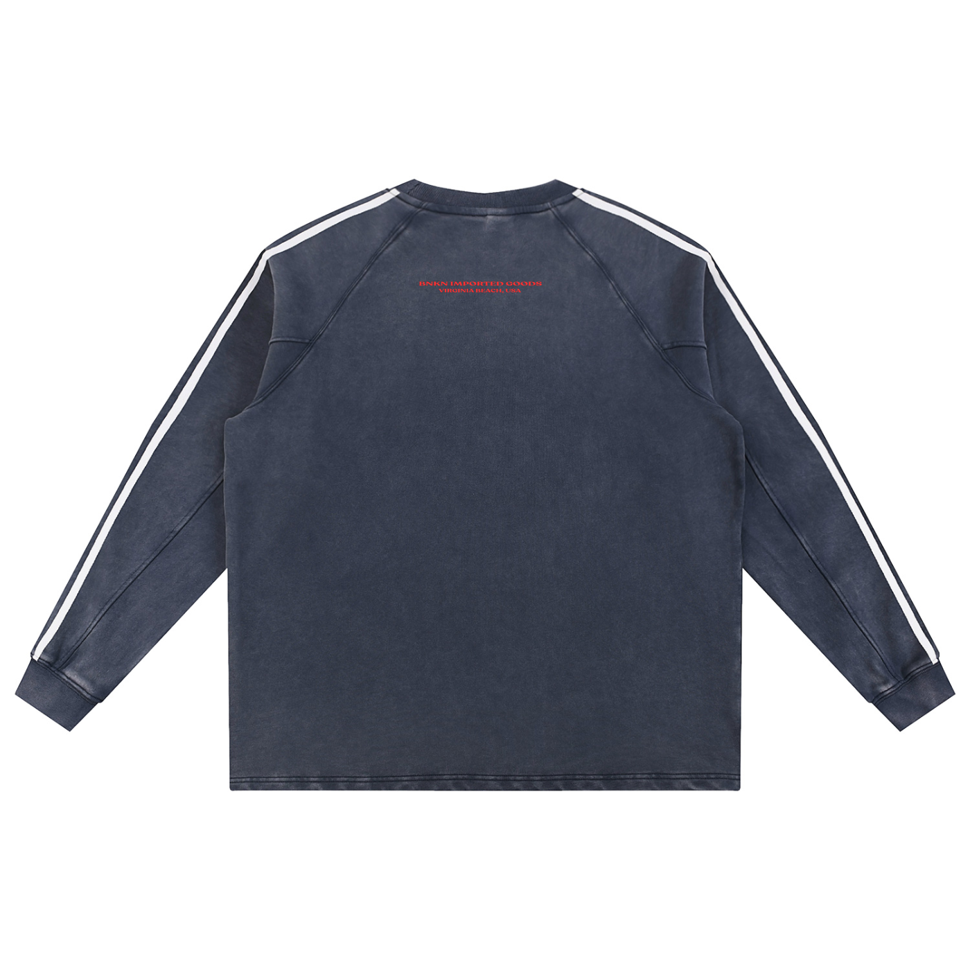 BNKN STAR Snow Washed Contrast Tape Sweatshirt