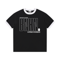 Contrast Edge Ribbed Crewneck T-Shirt