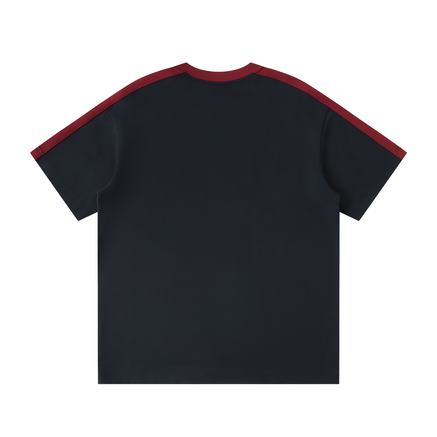 BNKN TEXT LOGO Unisex Colorblock Striped T-Shirt