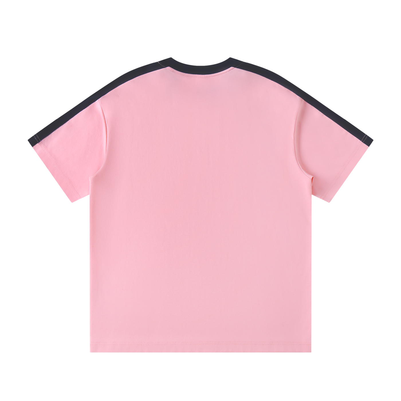 BNKN TEXT LOGO Unisex Colorblock Striped T-Shirt