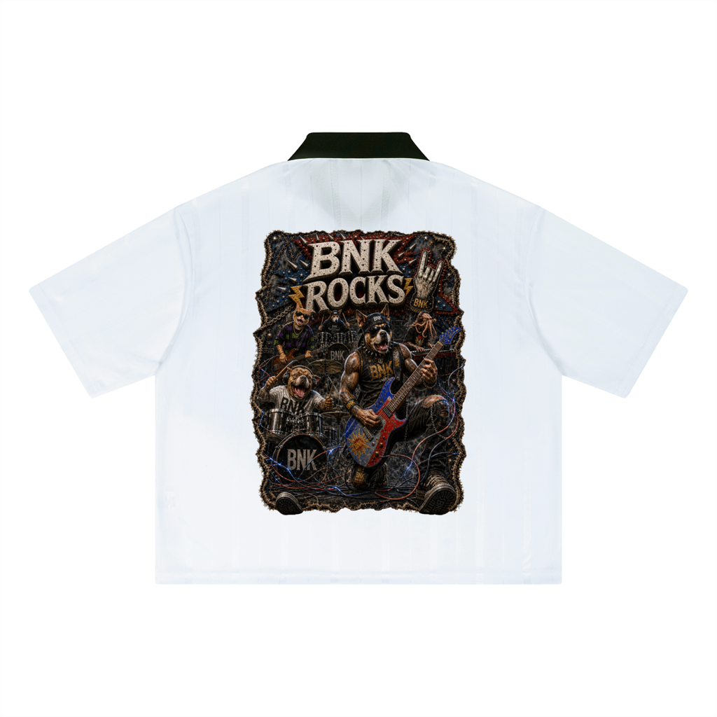 BNKN GOLD ROCKS Unisex Striped Boxy Soccer Jersey