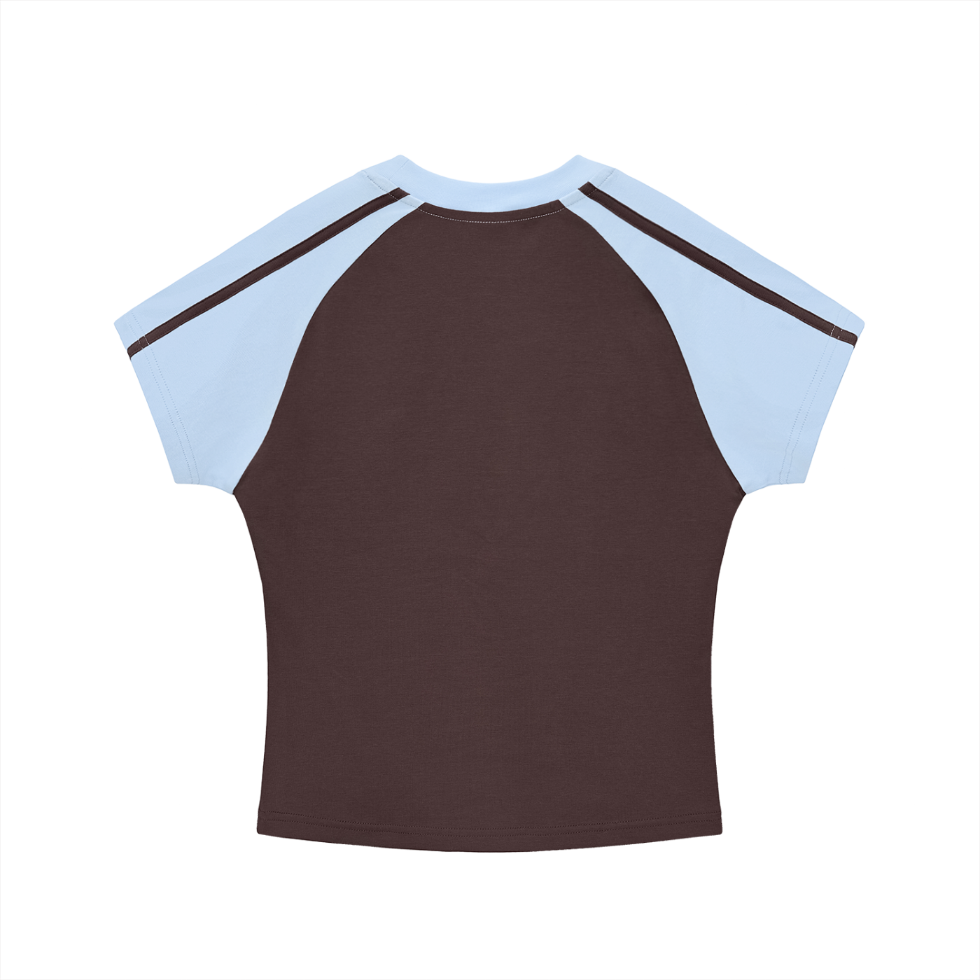 BNKN Contrast Stripes Bodycon Raglan  Sleeve T-Shirt