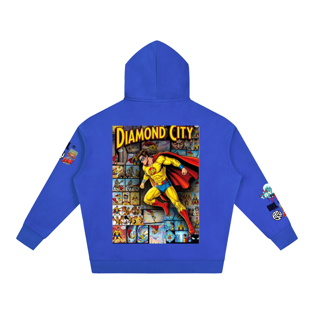 BNKN CAPT.BNK COMICS Oversize Fleeced Hoodie