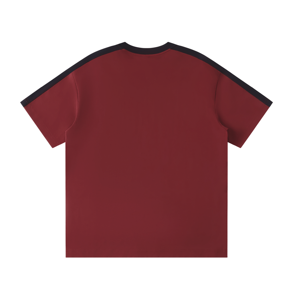 BNKN TEXT LOGO Unisex Colorblock Striped T-Shirt