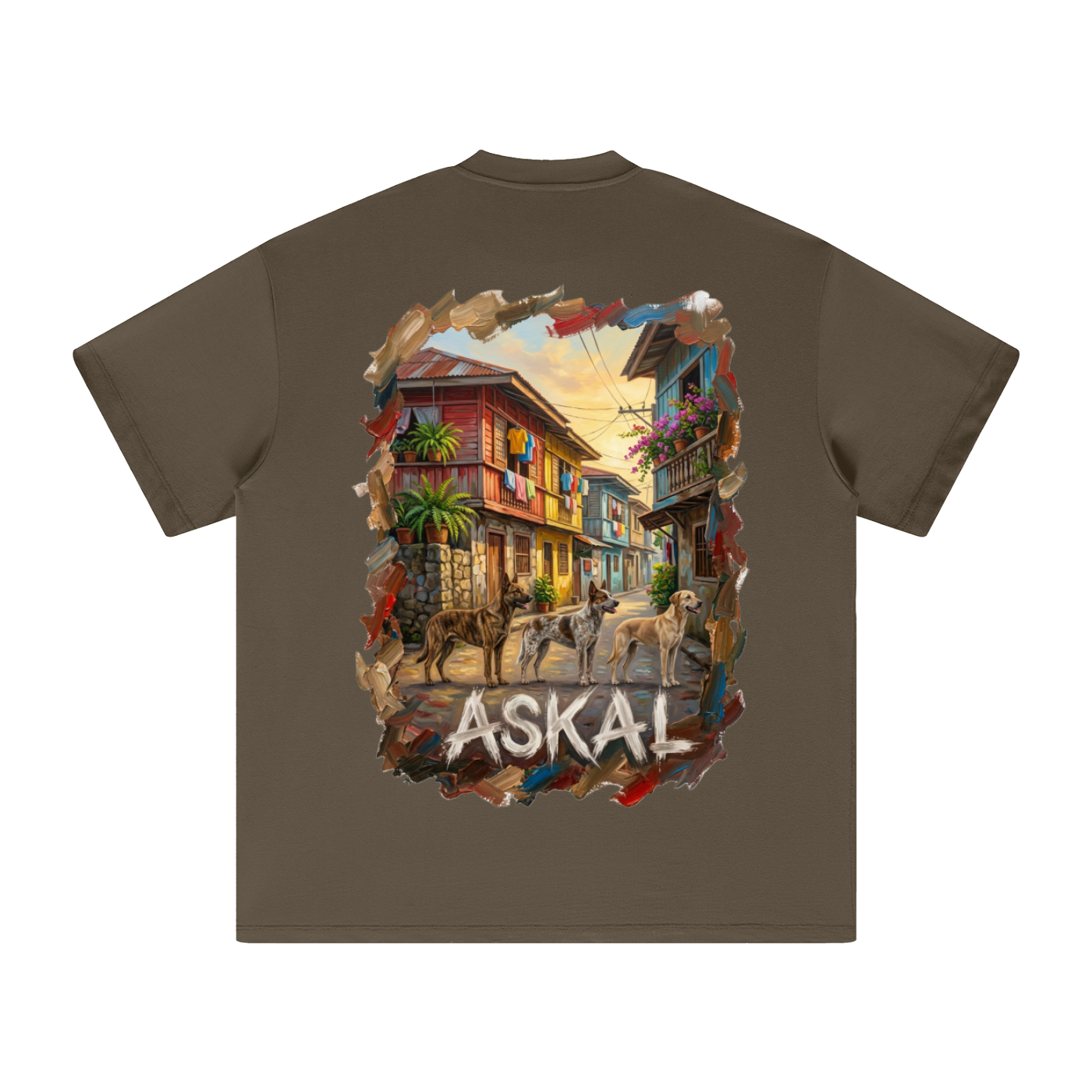 BNKN ASKAL BIG LOGO FRONT Heavyweight Earth Tone T-Shirt