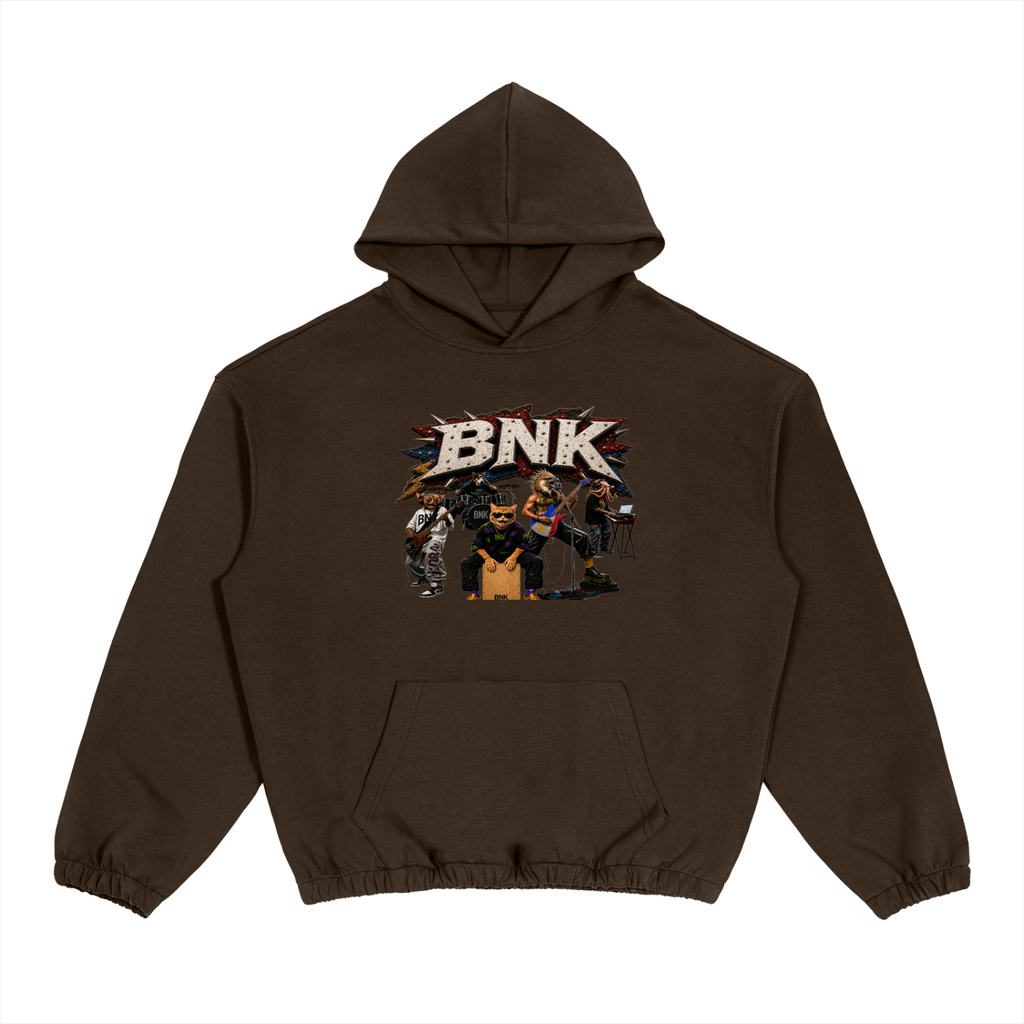 BNKN ROCKS Boxy Cinched Hem Hoodie