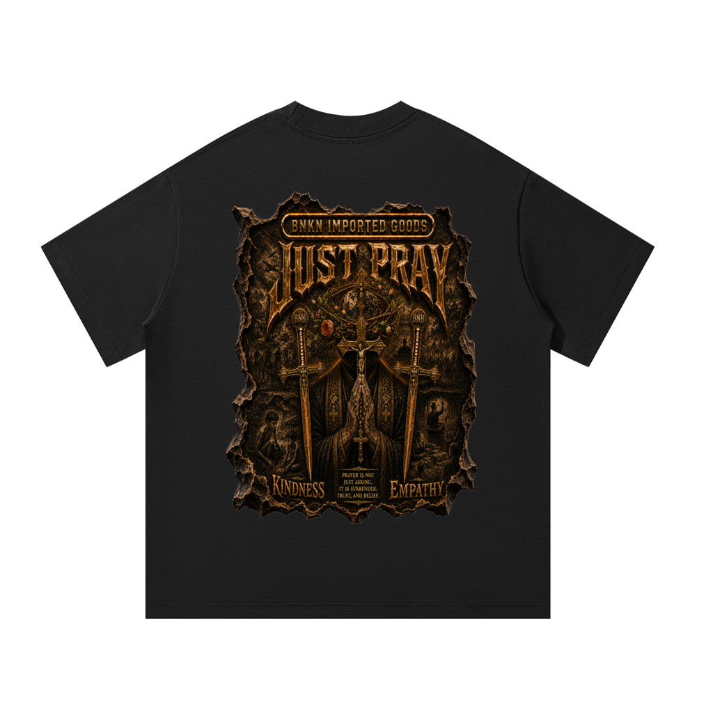 BNKN JUST PRAY Unisex Oversized T-Shirt