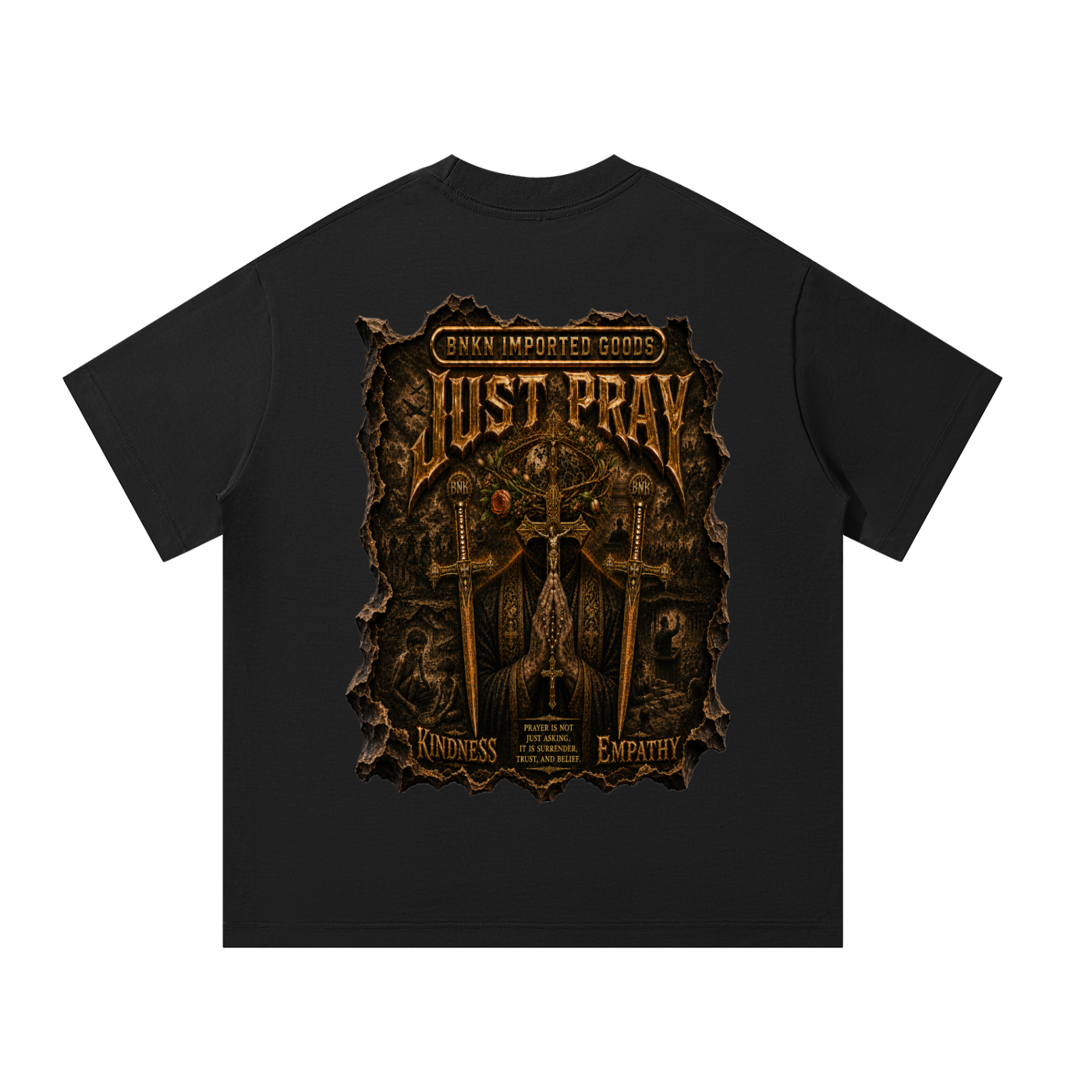 BNKN JUST PRAY Unisex Oversized T-Shirt