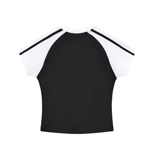 BNKN Contrast Stripes Bodycon Raglan  Sleeve T-Shirt