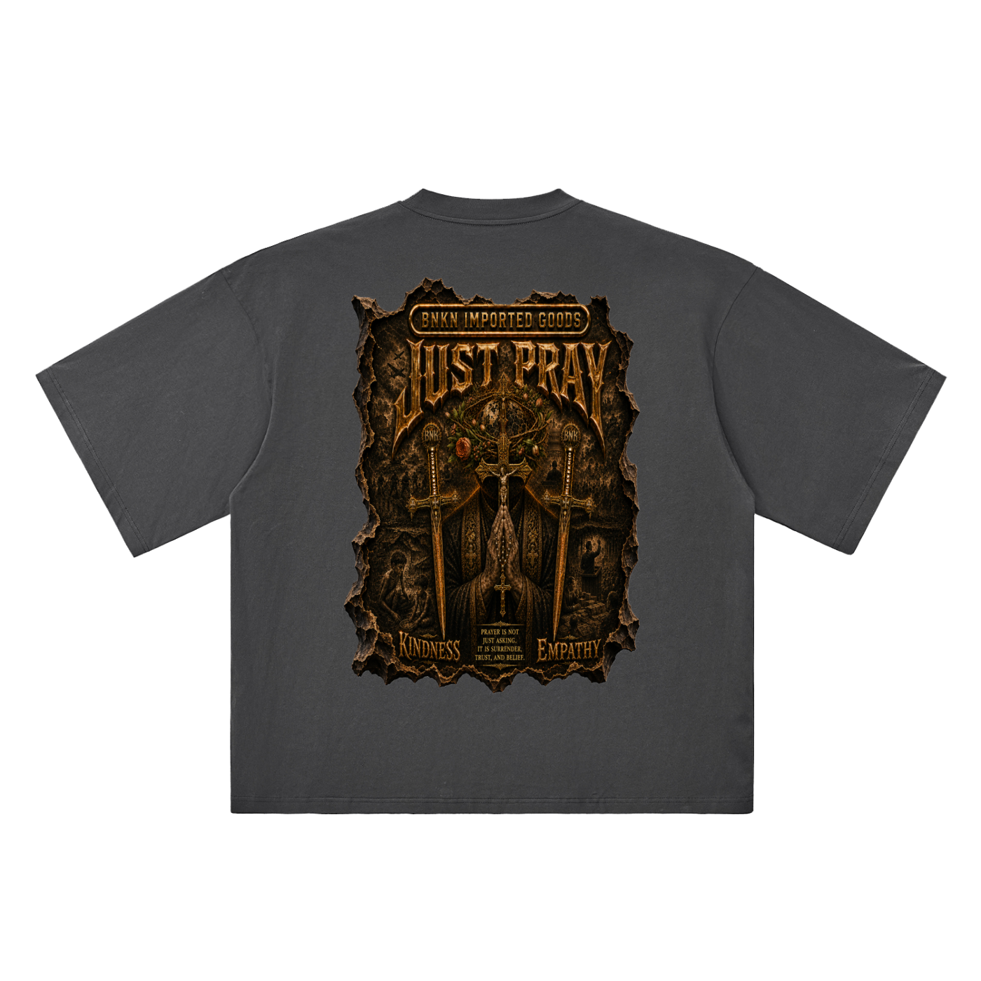 BNKN JUST PRAY Oversized Drop Shoulder T-Shirt