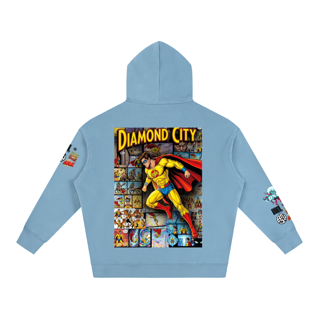 BNKN CAPT.BNK COMICS Oversize Fleeced Hoodie