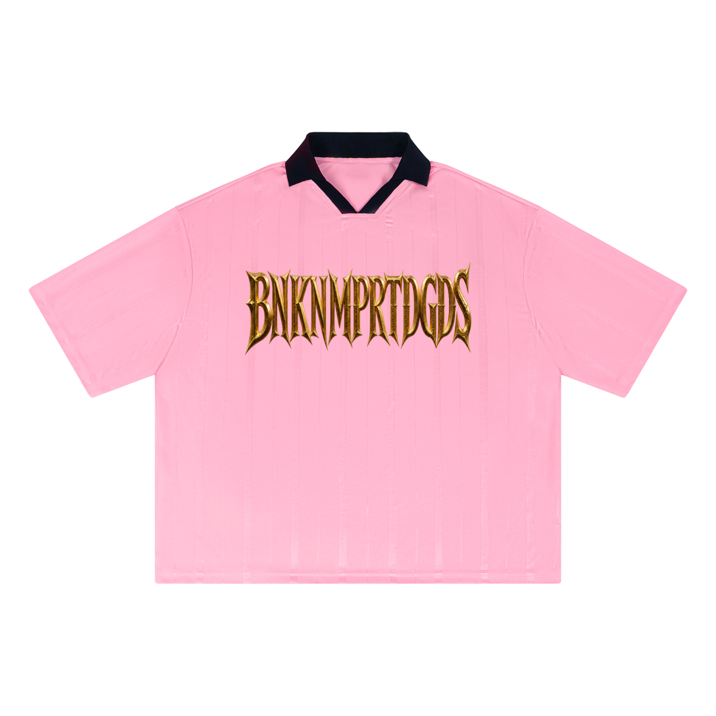 BNKN GOLD ROCKS Unisex Striped Boxy Soccer Jersey