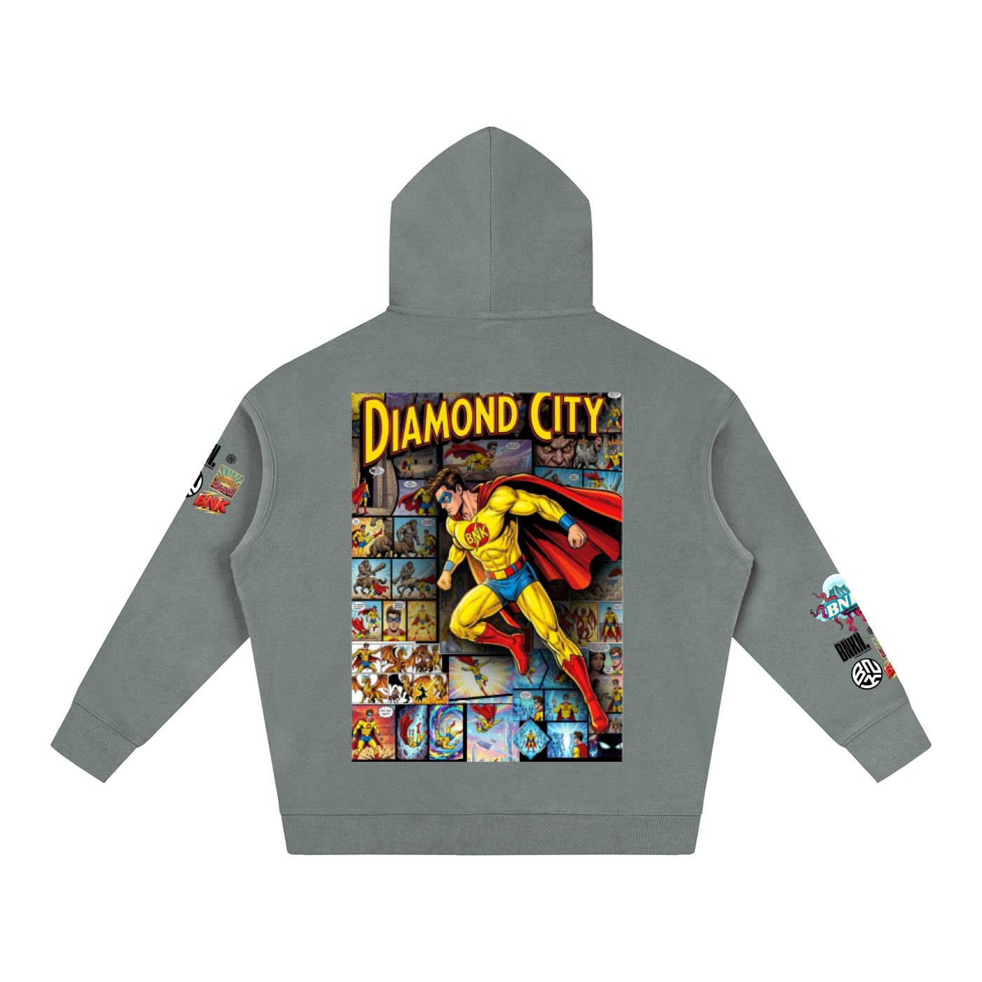 BNKN CAPT.BNK COMICS Oversize Fleeced Hoodie