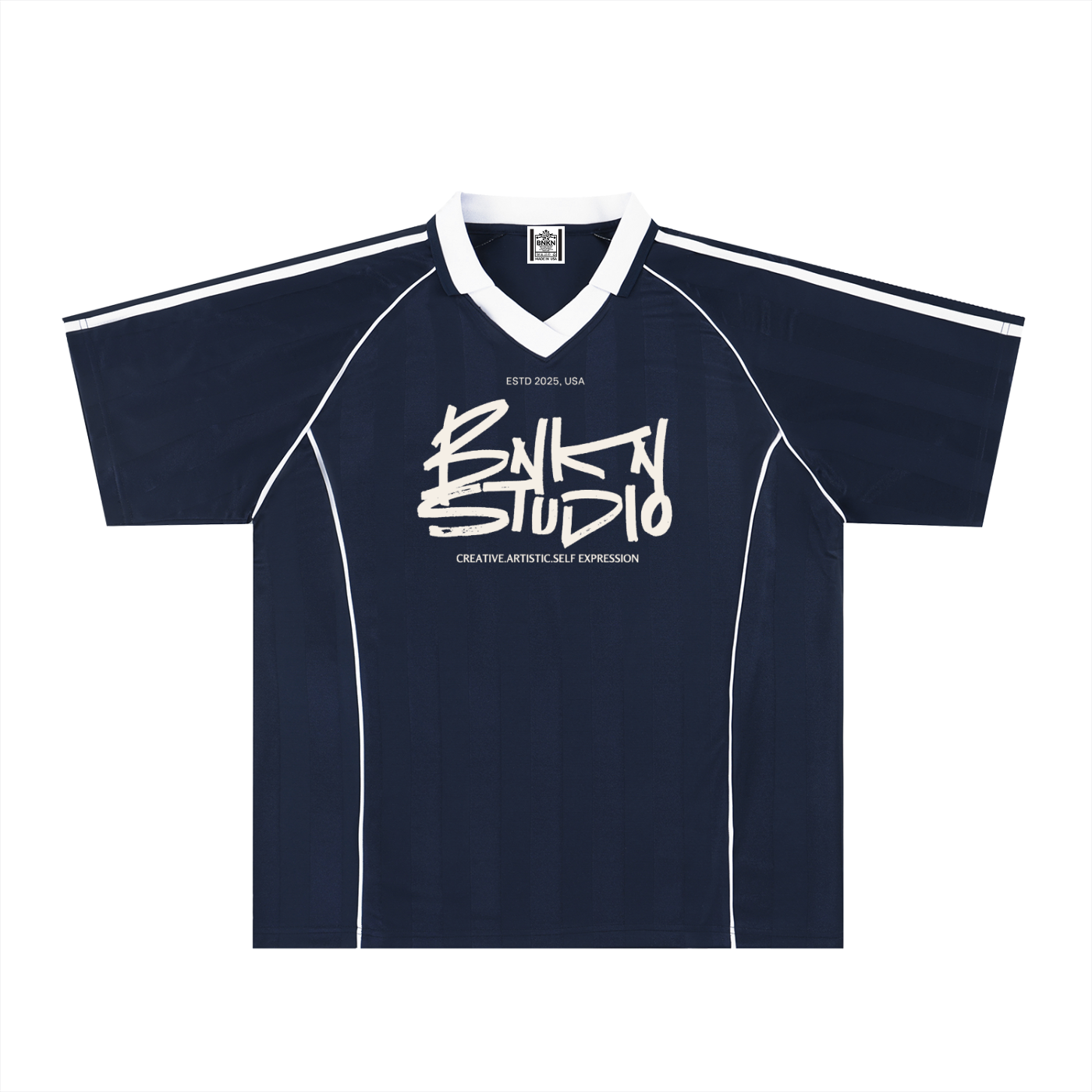 Shadow Stripe Collared Soccer Jersey