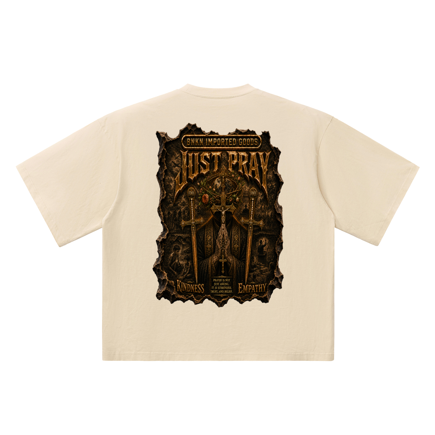 BNKN JUST PRAY Oversized Drop Shoulder T-Shirt