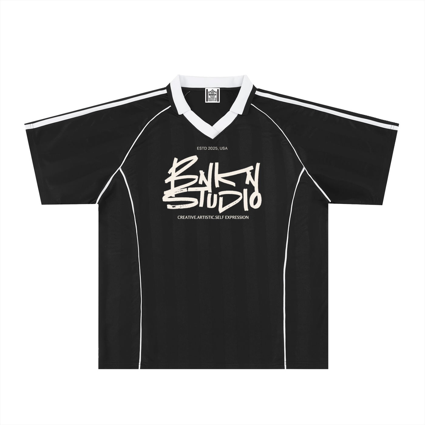 Shadow Stripe Collared Soccer Jersey